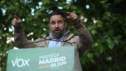Abascal, en pleno mitin de campaña por el 4-M