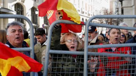 Manifestacion "Por el Futuro de España Unida" en Madrid el 4 de enero.