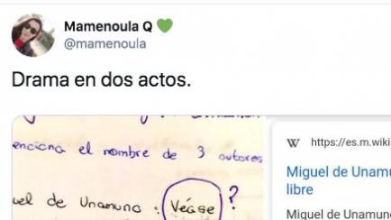 El tuit de la profesora