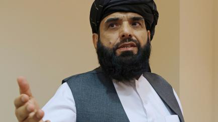 Suhail Shaheen, portavoz talibán, el pasado 9 de julio, en Moscú. 