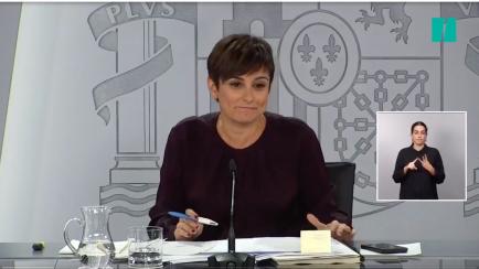 Isabel Rodríguez, portavoz del Gobierno, en rueda de prensa