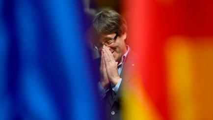 Puigdemont, agradecido y emocionado en una imagen de archivo