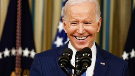 WASHINGTON, DC - NOVEMBER 09: U.S. President Joe Biden takes questions from reporters, after he delivered remarks in the State Dining Room, at the White House on November 09, 2022 in Washington, DC. President Biden spoke about the mid term elect...