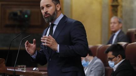Santiago Abascal, en un momento del debate