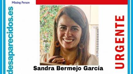 Cartel de desaparición de Sandra Bermejo.