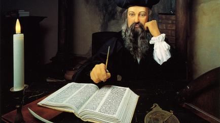 Ilustración antigua de Nostradamus.