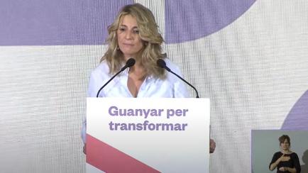 Yolanda Díaz, en el acto de Catalunya en Comú.
