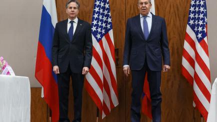 El secretario de Estado de Estados Unidos, Antony Blinken, y el ministro de Exteriores de Rusia, Sergei Lavrov