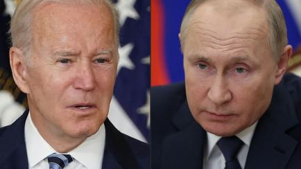 El presidente estadounidense, Joe Biden, y el mandatario ruso, Vladimir Putin.