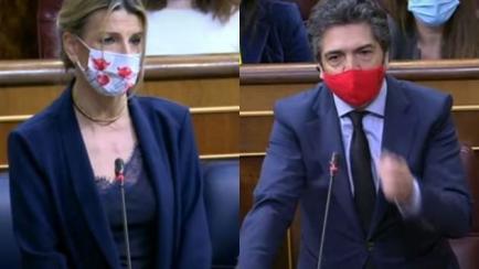 Yolanda Díaz y Mario Garcés.