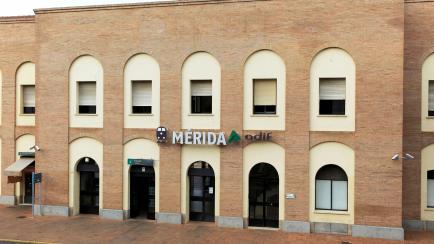Estación de tren de Adif, en Mérida, en una imagen de archivo.
