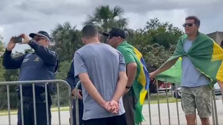Un agente de la Policía Militar de Brasil captada en los vídeos difundidos en redes sociales