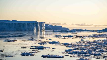 Un glaciar de Groenlandia derretido por el cambio climático.