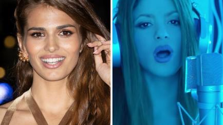 La actriz Sara Sálamo y la cantante Shakira.