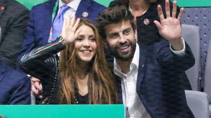 Shakira y Piqué durante la final de la Copa Davis 2019