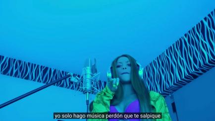 Un momento de la sesión de Shakira con Bizarrap.