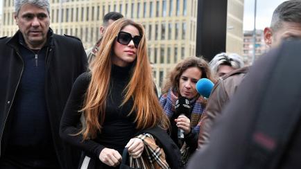 Shakira llegando a los juzgados para declarar por su supuesto fraude contra Hacienda