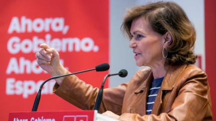 La vicepresidenta del Gobierno en funciones, Carmen Calvo, en una imagen de archivo.