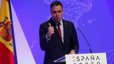 El presidente del Gobierno, Pedro Sánchez, presenta el informe 'España 2050'.