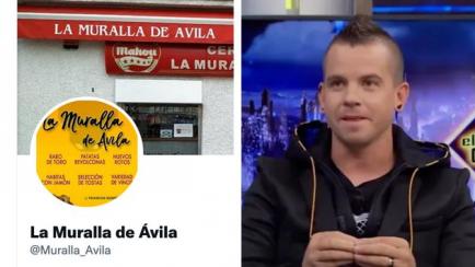 Encabezado de Twitter de 'La muralla de Ávila' y Dabiz Muñoz en 'El Hormiguero'.