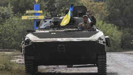 Un tanque ucraniano.