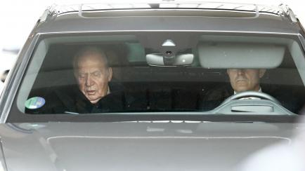 El rey Juan Carlos durante el funeral de la Infanta Pilar de Borbón, el pasado 29 de enero en Madrid.