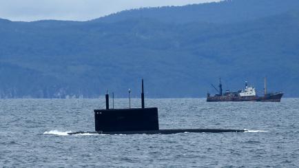Ejercicios militares de un submarino ruso