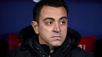 MADRID, SPAIN - JANUARY 08: Xavi Hernandez head coach of FC Barcelona looks on prior the game during the LaLiga Santander match between Atletico de Madrid and FC Barcelona at Civitas Metropolitano Stadium on January 08, 2023 in Madrid, Spain. (Photo by Diego Souto/Quality Sport Images/Getty Images)