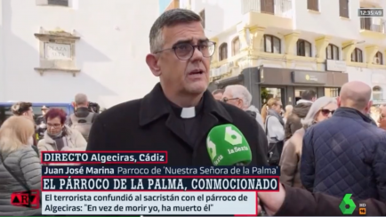 Juan José Marina, párroco en Algeciras, hablando con La Sexta.