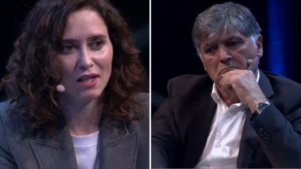 Isabel Díaz Ayuso y Toni Nadal en un acto del PP de Madrid