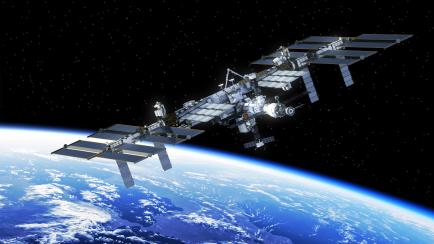 Ilustración 3D de la Estación Espacial Internacional.