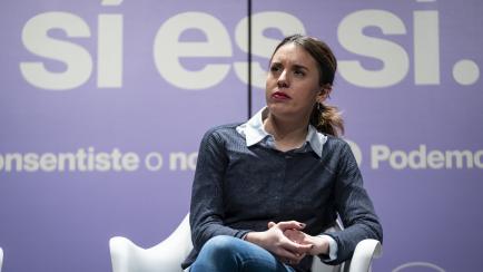 Irene Montero, el pasado 5 de febrero, durante un acto en defensa de la ley del sí es sí en Madrid.