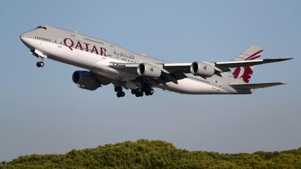 Un avión Boeing 747-8Z5 (BBJ), pero de Qatar Airlines, en una imagen de archivo.