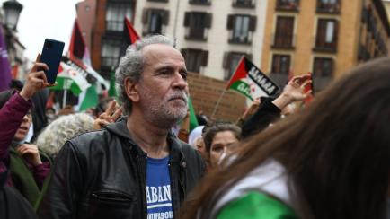 El actor Guillermo Toledo, en una manifestación en Madrid.