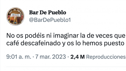 Tuit de Bar de Pueblo.