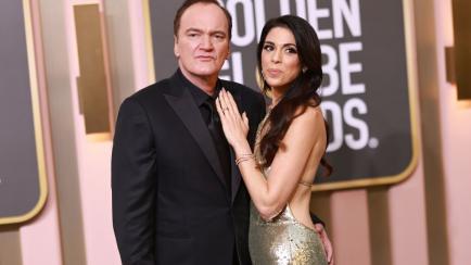 Quentin Tarantino y su mujer Daniella Pick en la alfombra roja de la gala de los premios Oscar
