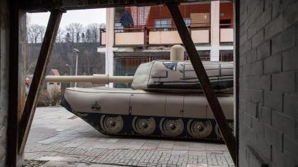Foto de archivo de un tanque hinchable.