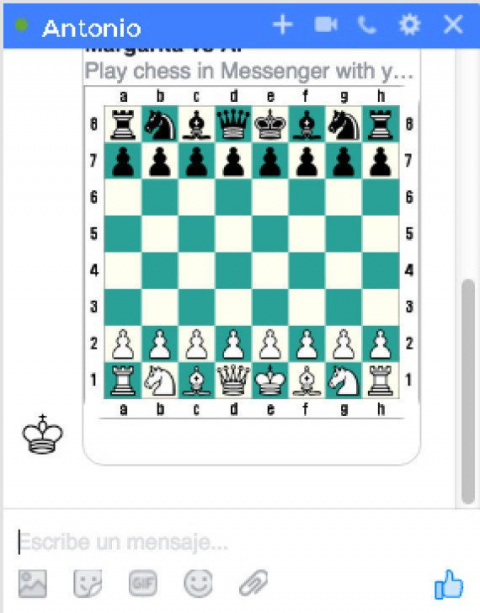 Juega ajedrez con tus amigos de Facebook directamente desde Messenger