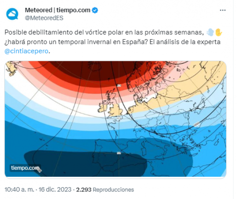 La AEMET avisa de la llegada del primer gran temporal de frío y nieve de  este invierno, LOS40