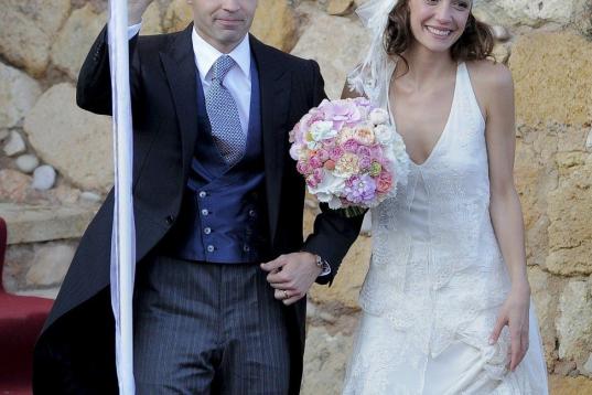 Andrés Iniesta, junto a  Anna Ortiz antes de la boda.