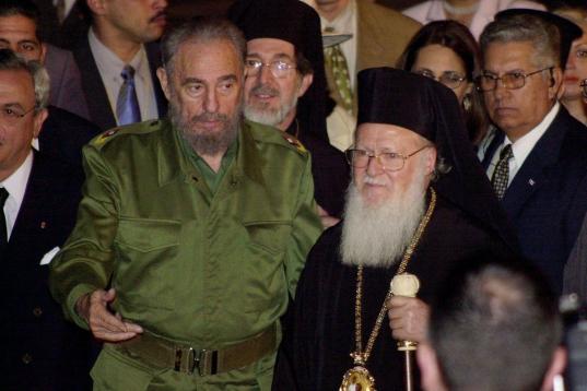 En la visita del líder de la Iglesia Ortodoxa, Bartolomeo I, en 2004