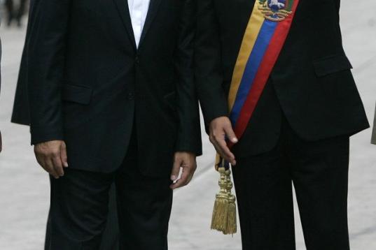 En 2009, con el presidente ecuatoriano, Rafael Correa