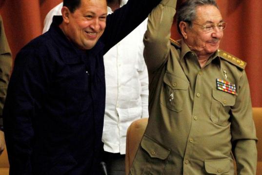 En 2010, con el presidente cubano, Raúl Castro