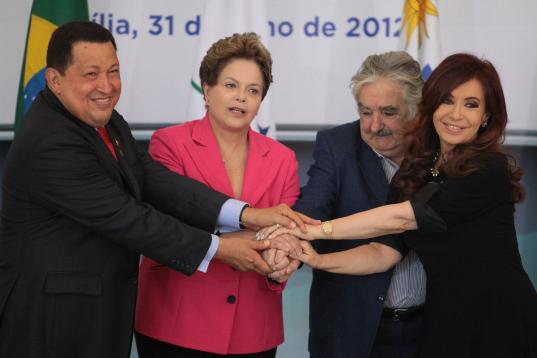 En la cumbre del Mercosur en julio de 2012