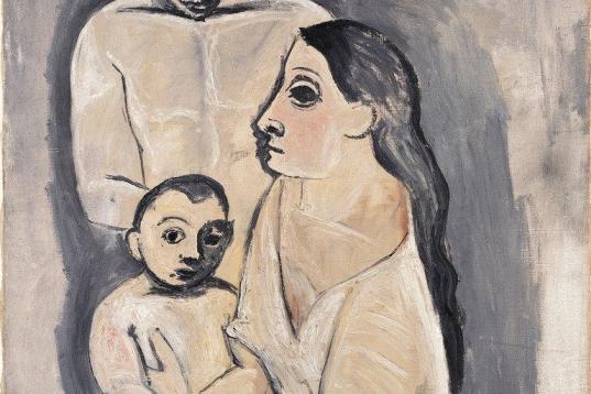 Man, Woman, and Child (Homme, femme et enfant)
Paris, fall 1906
Oil on canvas, 115.5 x 88.5 cm
Kunstmuseum Basel, Gift of the artist to the City of Basel, 1967 
© 2012 Estate of Pablo Picasso/Artists Rights Society (ARS), New York

Photo: Marti...