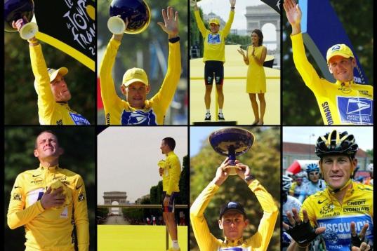 Lance Armstrong ganó el Tour de Francia siete veces consecutivas, en 1999, 2000, 2001, 2002, 2003, 2004 y 2005. La agencia antidopaje de Estados Unidos (USADA) ha decidido ahora desposeerle de sus títulos.