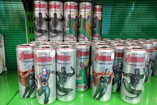 Bebidas energéticas de Los Vengadores de Marvel.