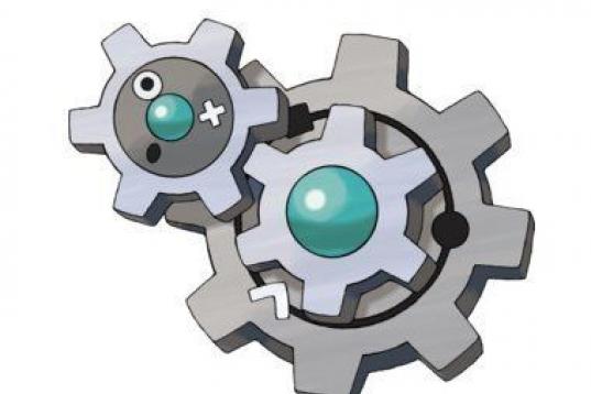 Type: Steel
Skill: Launches minigears at foes, boomerang-style. If a minigear doesn't come back, it dies.
Making one of the gears bigger does not make this a more acceptable Pokemon. Try again. Try harder.