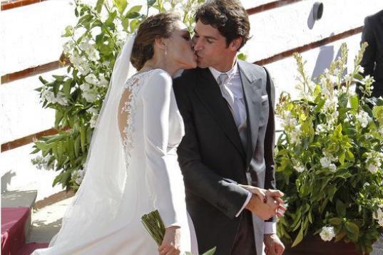 El día de su boda, celebrada en Mairena del Alcor (Sevilla) el 6 de noviembre de 2015.