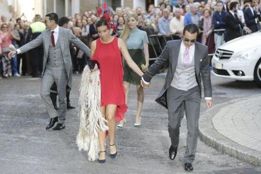En la boda de Eva González y Cayetano Rivera, celebrada el 6 de noviembre de 2015 en Mairena del Alcor (Sevilla).